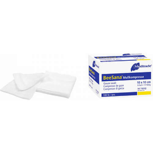 Meditrade® Mull-Kompressen BeeSana® 1012 weiß 10,0 x 10,0 cm, 100 St.