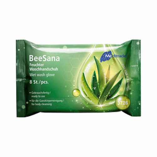 Meditrade® unisex Einmalwaschlappen BeeSana weiß Einheitsgröße 8 St.