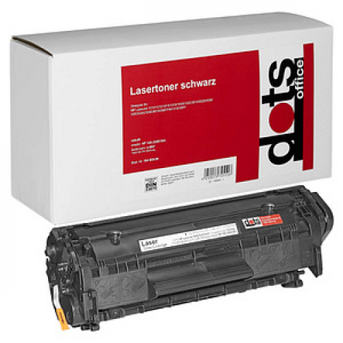 dots  schwarz Toner kompatibel zu HP 12XXL (Q2612A)