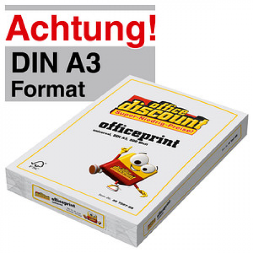 office discount Kopierpapier officeprint universal DIN A3 80 g/qm 500 Blatt