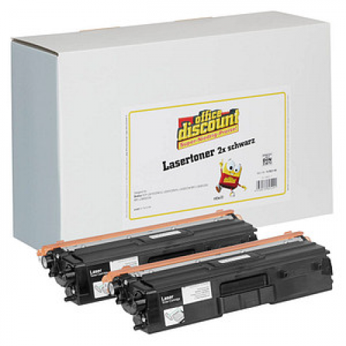 office discount  schwarz Toner kompatibel zu brother TN-421BK, 2er-Set