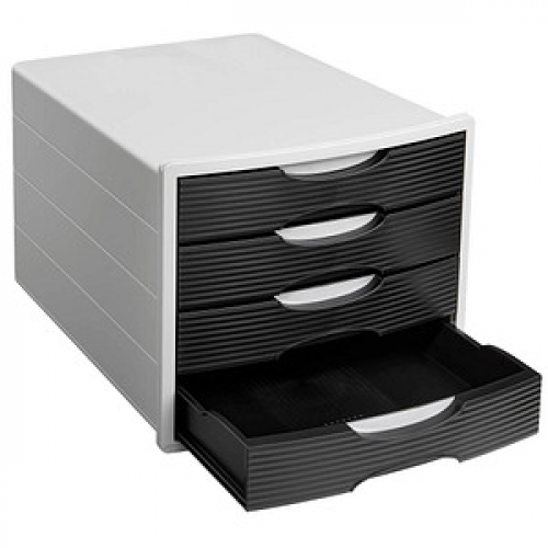 office discount Schubladenbox  schwarz 1001-DO-31, DIN C4 mit 4 Schubladen