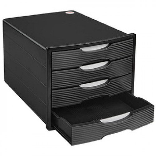 office discount Schubladenbox  schwarz 1001-DO-13, DIN C4 mit 4 Schubladen