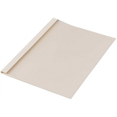 50 LMG Thermo-Bindemappen beige Leinenkarton für 5 - 15 Blatt