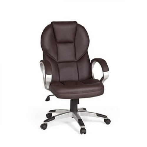 AMSTYLE Chefsessel, SPM1.222 Kunstleder braun, Gestell silber