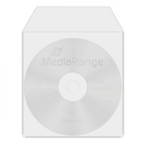 MediaRange 1er CD-/DVD-Hüllen CD-Folien-Tasche transparent, 50 St.