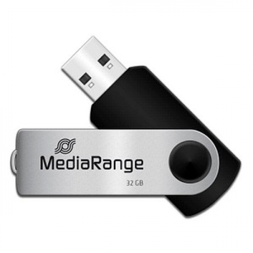 MediaRange USB-Stick schwarz, silber 32 GB