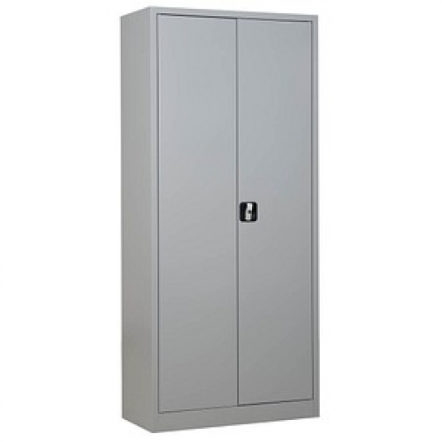 Gürkan Stahlschrank 100049 lichtgrau 80,0 x 38,0 x 180,0 cm, aufgebaut