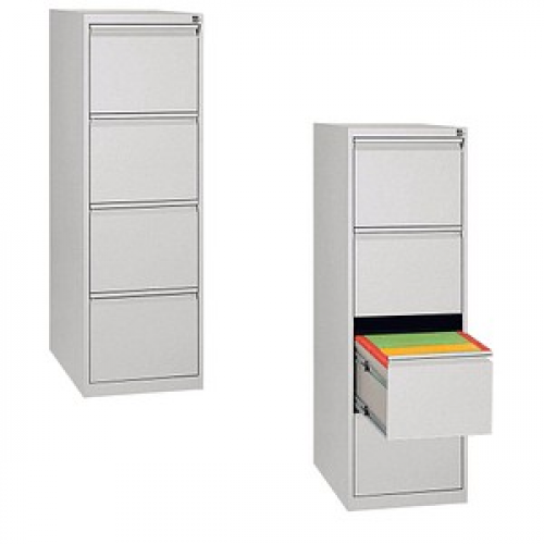 Gürkan Hängeregistraturschrank lichtgrau 4 Schubladen 40,0 x 62,0 x 132,0 cm