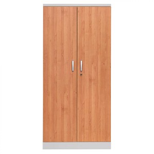 Gürkan Stahlschrank 100109 lichtgrau, erle 92,0 x 42,0 x 195,0 cm, aufgebaut