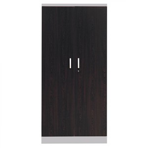 Gürkan Stahlschrank 100120 wenge, weißaluminium 92,0 x 42,0 x 195,0 cm, aufgebaut