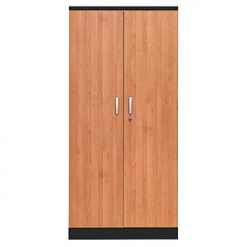 Gürkan Stahlschrank 100127 tiefschwarz, erle 92,0 x 42,0 x 195,0 cm, aufgebaut