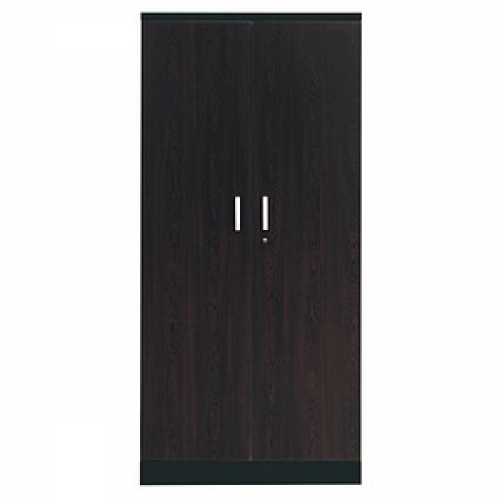 Gürkan Stahlschrank 100126 tiefschwarz, wenge 92,0 x 42,0 x 195,0 cm, aufgebaut