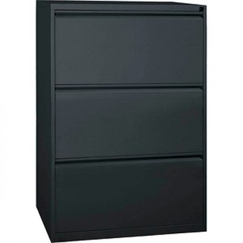 Gürkan Hängeregistraturschrank schwarz 3 Schubladen 76,0 x 62,0 x 101,0 cm