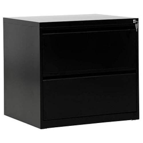 Gürkan Hängeregistraturschrank schwarz 2 Schubladen 76,0 x 62,0 x 70,0 cm