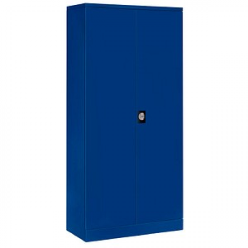 Gürkan Stahlschrank 109923 enzianblau 92,0 x 42,0 x 195,0 cm, aufgebaut