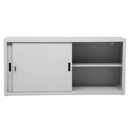 Gürkan Schiebetürenschrank, 100268 lichtgrau 1 Fachboden 160,0 x 45,0 x 75,0 cm