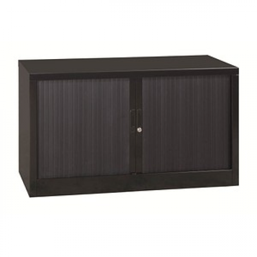 Gürkan Rollladenschrank schwarz 1 Fachboden 120,0 x 46,0 x 75,0 cm