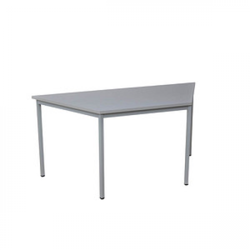 Gürkan Mehrzwecktisch grau Trapezform, Vierkantrohr grau, 140,0 x 70,0 x 75,0 cm