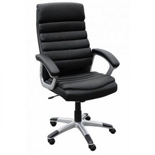 AMSTYLE Chefsessel, SPM1.026 Kunstleder schwarz, Gestell silber