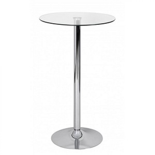 AMSTYLE Stehtisch Glas silber 60,0 x 60,0 x 105,0 cm