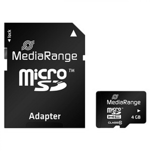 MediaRange Speicherkarte micro SDHC 4 GB