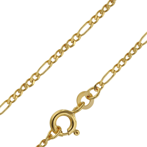 trendor 71811 Goldkette 333 Gold für Damen und Herren Figaro Diamantiert