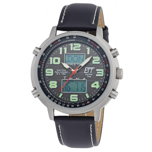 ETT Eco Tech Time EGS-11301-22L Solar Drive Funk Herrenuhr Hunter II