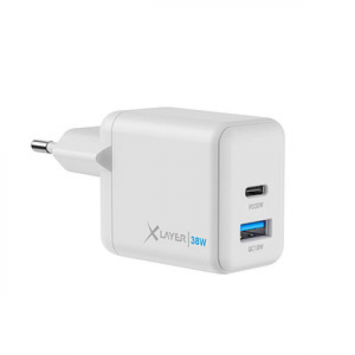 XLAYER Powercharger 38W Ladeadapter weiß, 38 Watt