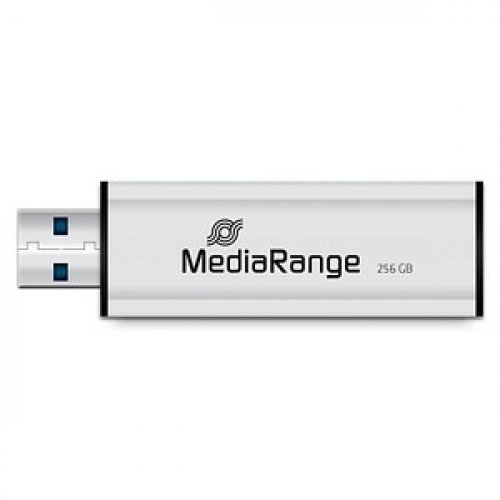 MediaRange USB-Stick schwarz, silber 256 GB