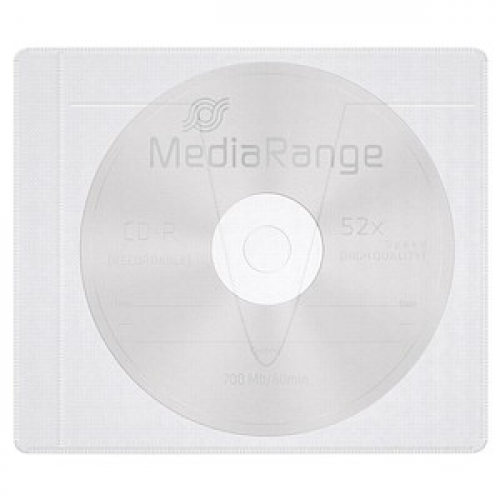 MediaRange 1er CD-/DVD-Hüllen selbstklebend transparent, 50 St.