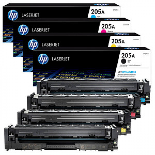 HP 205A (CF530A/CF531A/CF533A/CF532A) schwarz, cyan, magenta, gelb Tonerkartuschen, 4er-Set