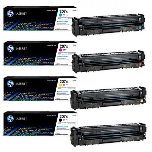 HP 207X (W2210X/W2211X/W2213X/W2212X) schwarz, cyan, magenta, gelb Tonerkartuschen, 4er-Set