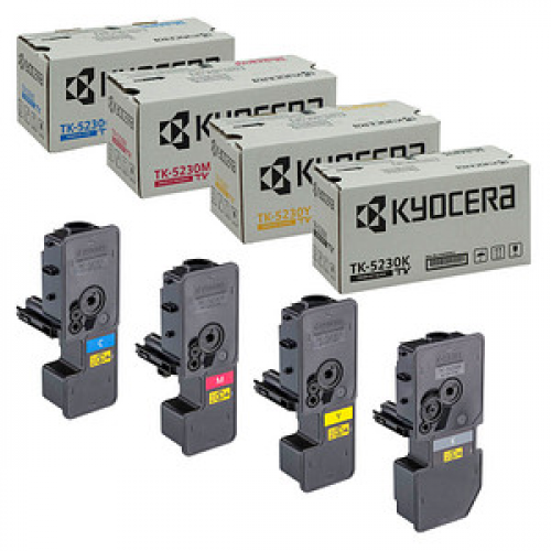 KYOCERA TK-5230K/C/M/Y  schwarz, cyan, magenta, gelb Toner, 4er-Set