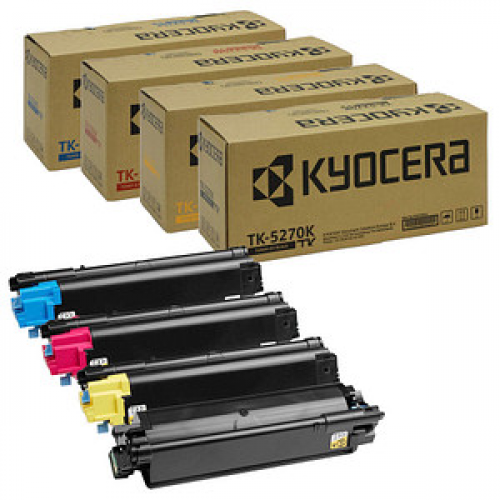 KYOCERA TK-5270K/C/M/Y  schwarz, cyan, magenta, gelb Toner, 4er-Set