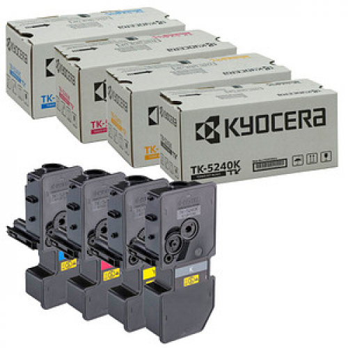 KYOCERA TK-5240K/C/M/Y  schwarz, cyan, magenta, gelb Toner, 4er-Set