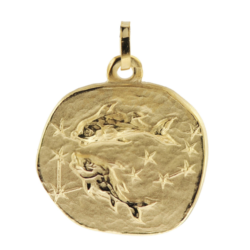 trendor 08982-03 Sternzeichen-Anhänger Fische 333 Gold 20 mm