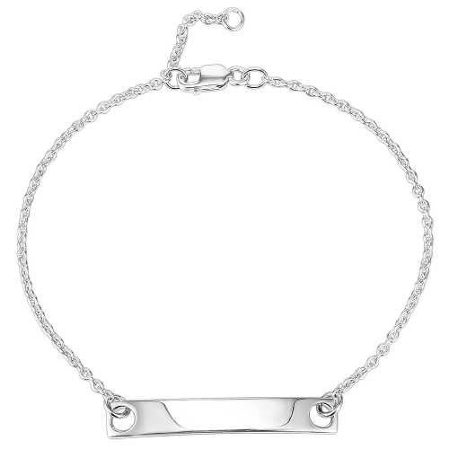 IUN Silver Couture AB003-WW Armband mit Gravurplatte Silber 925