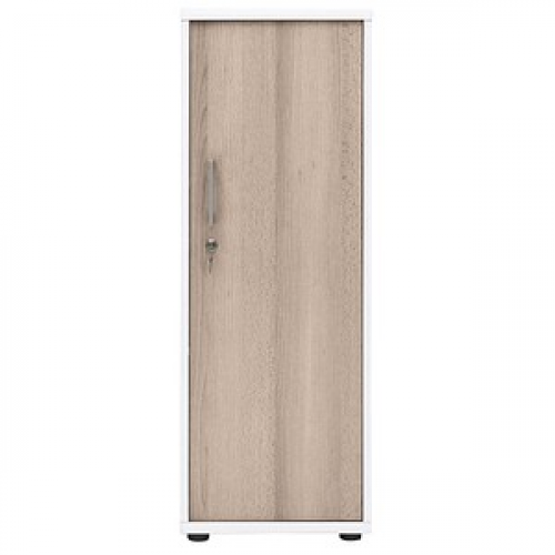 MÖBELPARTNER Aktenschrank Cimal, 143713 weiß, eiche 2 Fachböden 40,0 x 34,0 x 111,0 cm