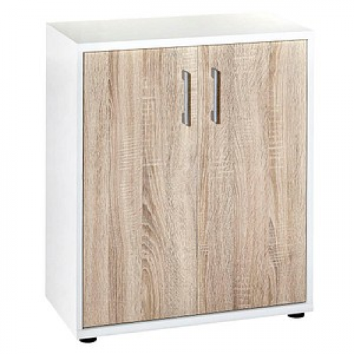 MÖBELPARTNER Aktenschrank Cimal, 143650 weiß, eiche 1 Fachboden 65,0 x 34,0 x 77,0 cm