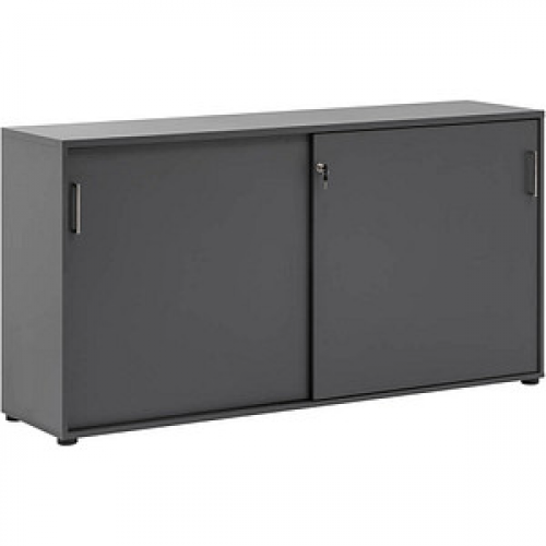 MÖBELPARTNER Schiebetürenschrank 1500, 701489 anthrazit 2 Fachböden 160,2 x 41,0 x 84,2 cm