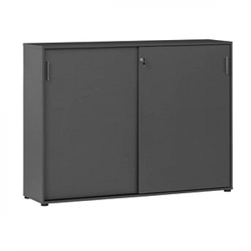 MÖBELPARTNER Schiebetürenschrank 1500, 701487 anthrazit 4 Fachböden 160,2 x 41,0 x 119,4 cm