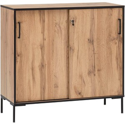 MÖBELPARTNER Schiebetürenschrank 2000, 701516 landhaus-eiche 2 Fachböden 100,1 x 41,0 x 96,6 cm