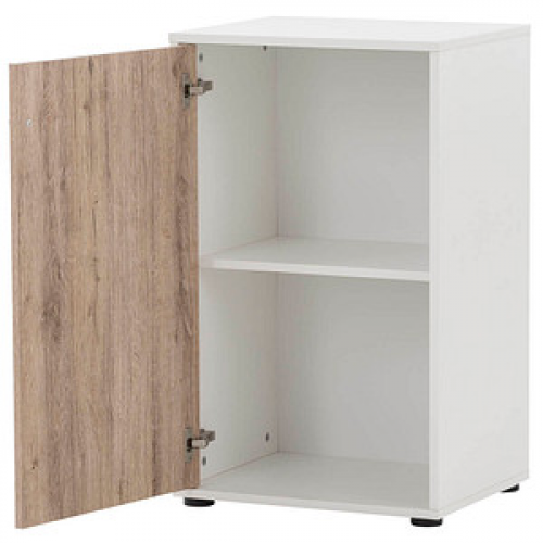 MÖBELPARTNER Aktenschrank 400, 152200 weiß, wildeiche 1 Fachboden 51,0 x 41,0 x 83,6 cm