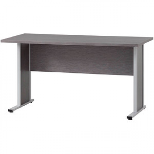 MÖBELPARTNER 4000 Schreibtisch eschegrau rechteckig, Kufen-Gestell esche 140,0 x 65,0 cm