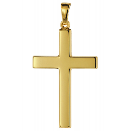 trendor 75367 Kreuz-Anhänger 28 mm Gold 585 / 14 Karat