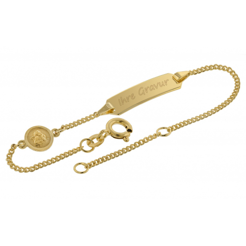 trendor 75493 Gravur-Armband für Kinder Gold 333 (8 Karat) 14/12 cm