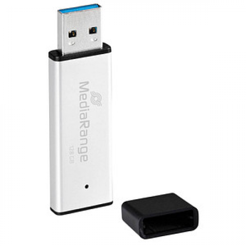 MediaRange USB-Stick MR1902 silber, schwarz 128 GB