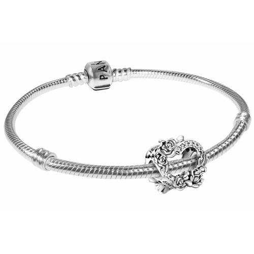 Pandora 39826 Armband für Damen Starterset Offenes Herz und Rosenblüten