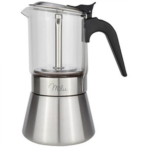 Milu Espressokocher silber, 4 Tassen